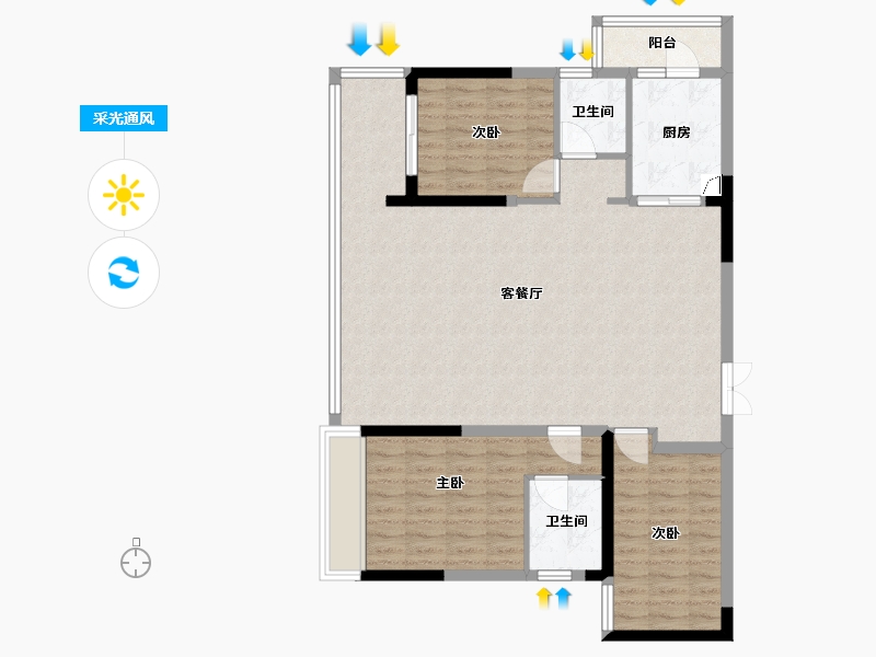 四川省-成都市-建发央玺-112.00-户型库-采光通风