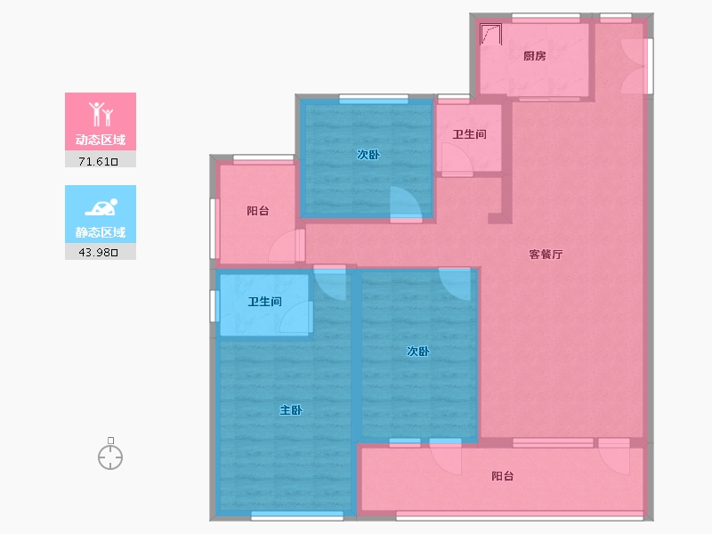 山东省-淄博市-珑悦-116.00-户型库-动静分区