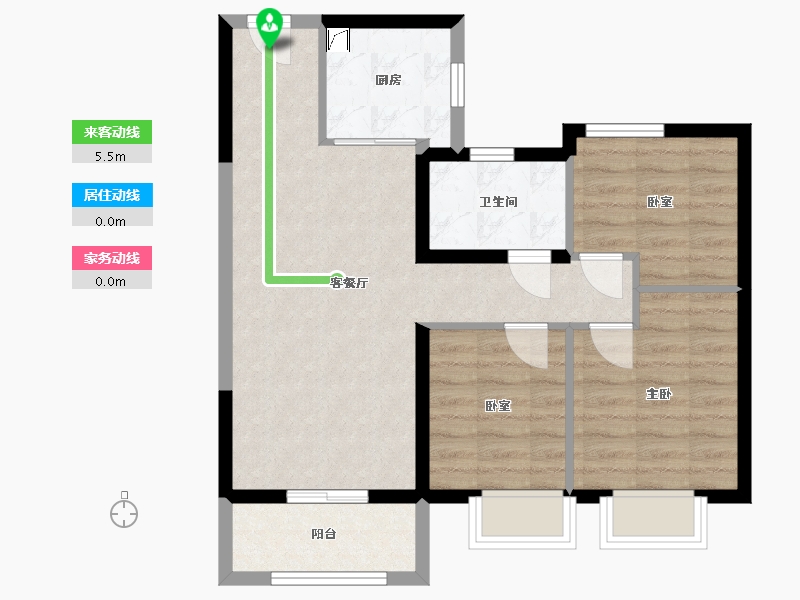 山东省-德州市-保利城-74.00-户型库-动静线