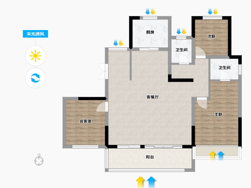 河南省-周口市-沈丘县尚书一品-128.00-户型库-采光通风