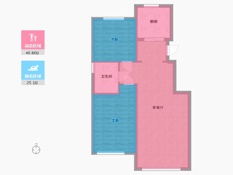 内蒙古自治区-赤峰市-翡翠明珠-89.00-户型库-动静分区