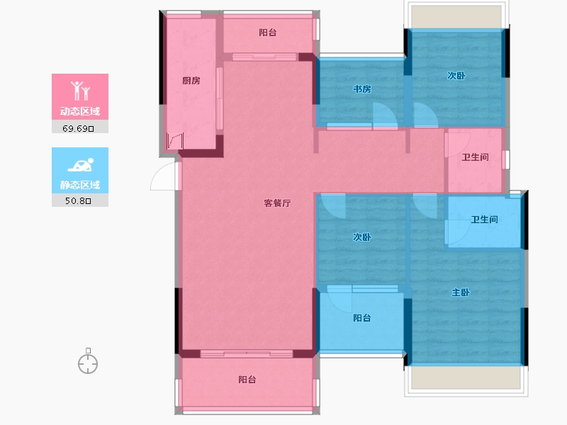 广东省-韶关市-丽景嘉园-150.00-户型库-动静分区