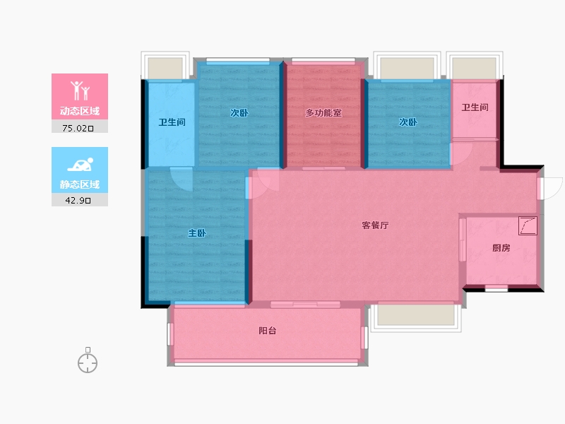 广东省-惠州市-维港湾-130.00-户型库-动静分区