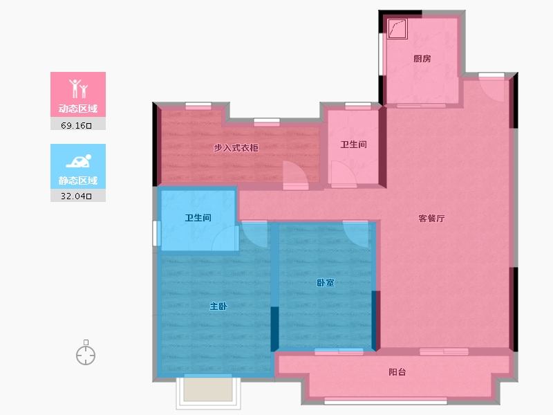 浙江省-嘉兴市-滨江花园-110.00-户型库-动静分区