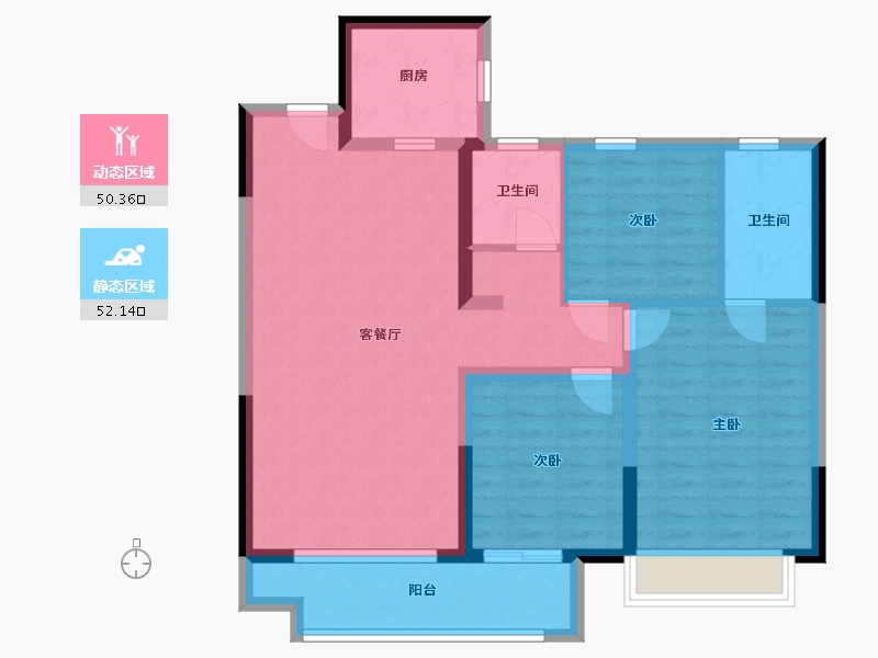 山东省-莱芜市-蓝光悦府-92.00-户型库-动静分区