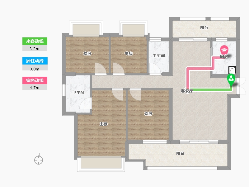 福建省-泉州市-城建水墨华庭-92.48-户型库-动静线