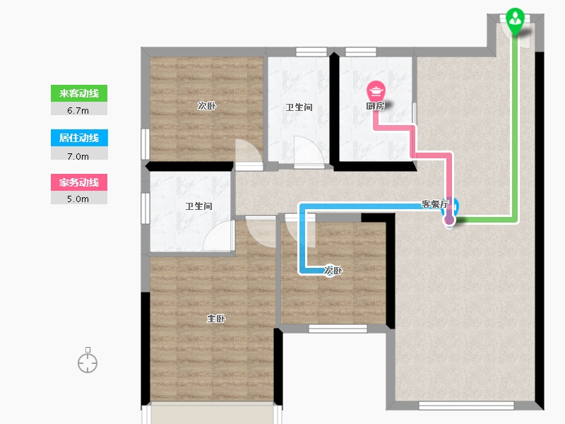 湖南省-邵阳市-和兴悦景-88.00-户型库-动静线