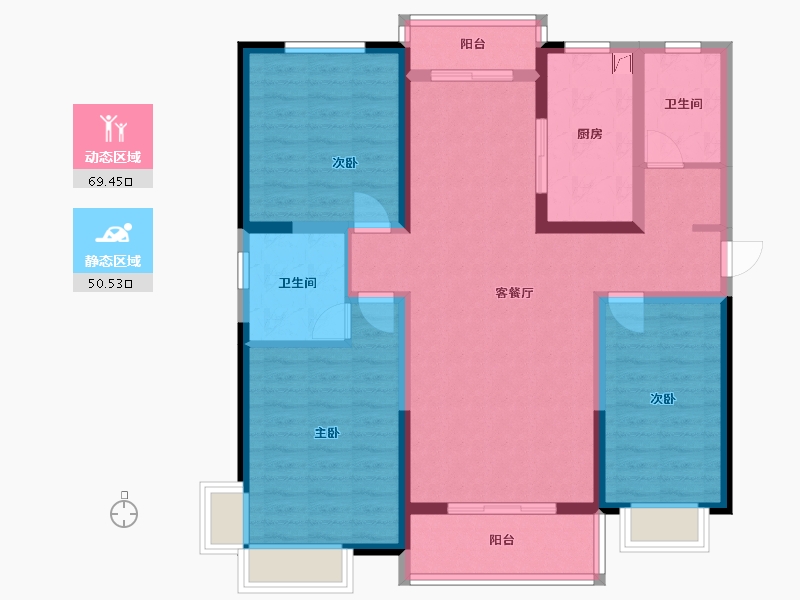 河北省-邢台市-天和城-116.00-户型库-动静分区