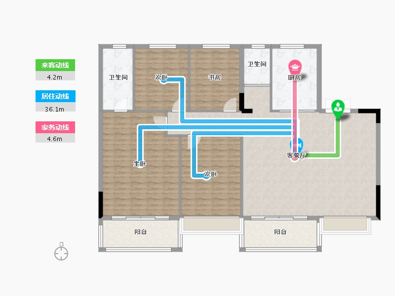 河南省-焦作市-碧桂园-155.00-户型库-动静线