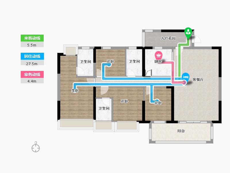 广东省-云浮市-新豪轩锦城-125.00-户型库-动静线