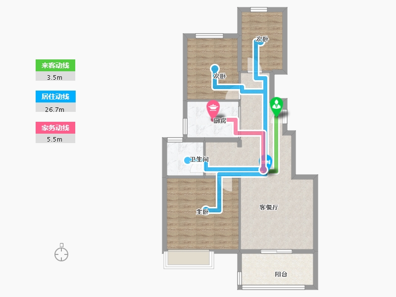 江苏省-无锡市-蠡湖国际小镇-81.00-户型库-动静线