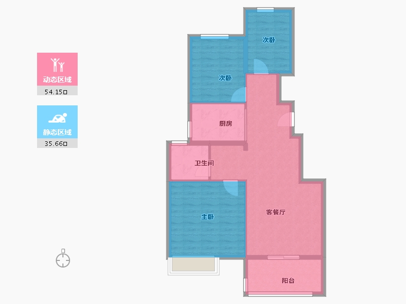 江苏省-无锡市-蠡湖国际小镇-81.00-户型库-动静分区