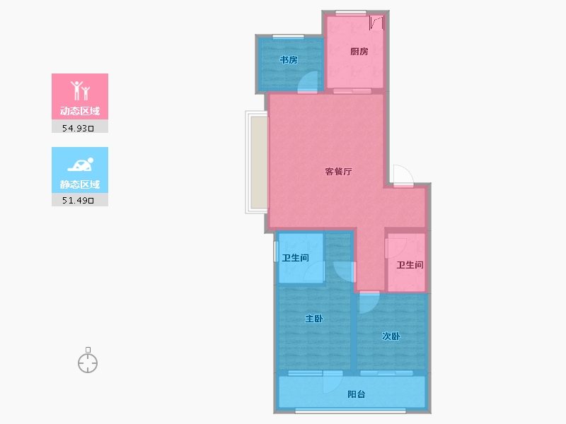 山东省-济宁市-保利时光和府-95.00-户型库-动静分区