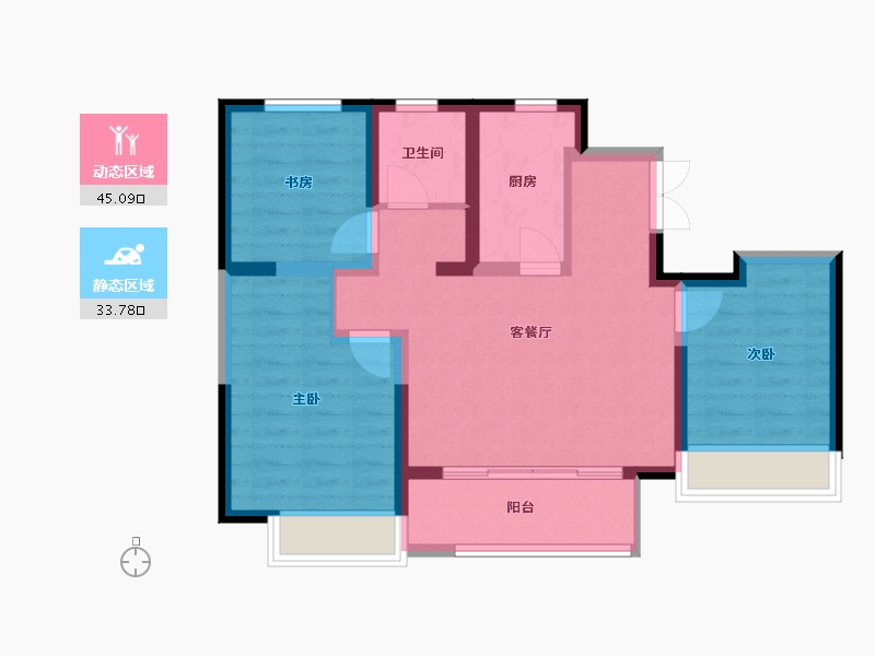 河南省-洛阳市-建业科技城-69.00-户型库-动静分区