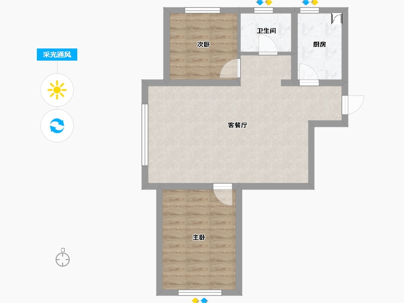 辽宁省-朝阳市-泓玺园-75.00-户型库-采光通风