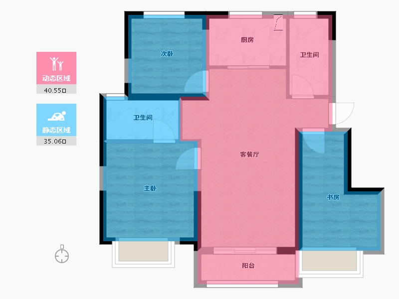 天津-天津市-中建玖樾府-75.00-户型库-动静分区