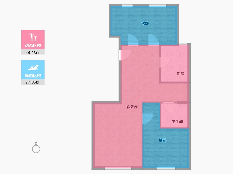 北京-北京市-锦安家园-67.00-户型库-动静分区