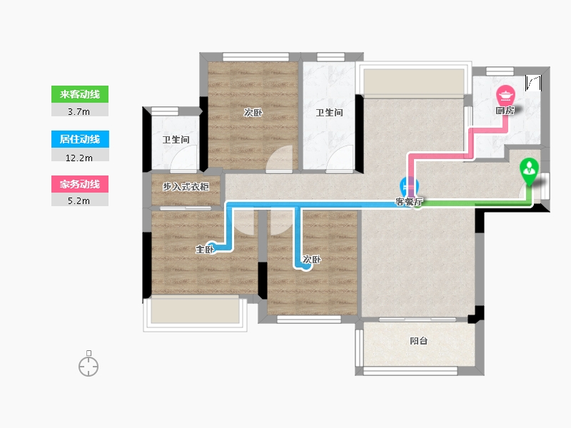 福建省-厦门市-建发和玺-75.00-户型库-动静线