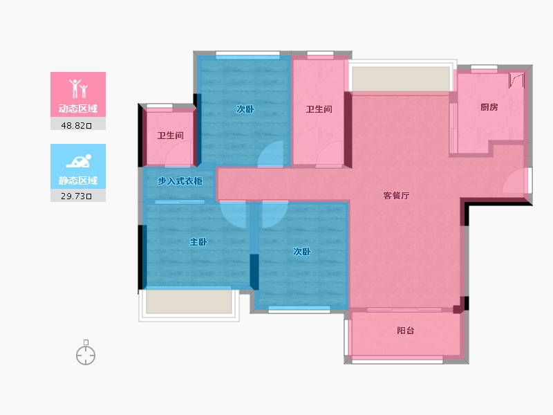 福建省-厦门市-建发和玺-75.00-户型库-动静分区