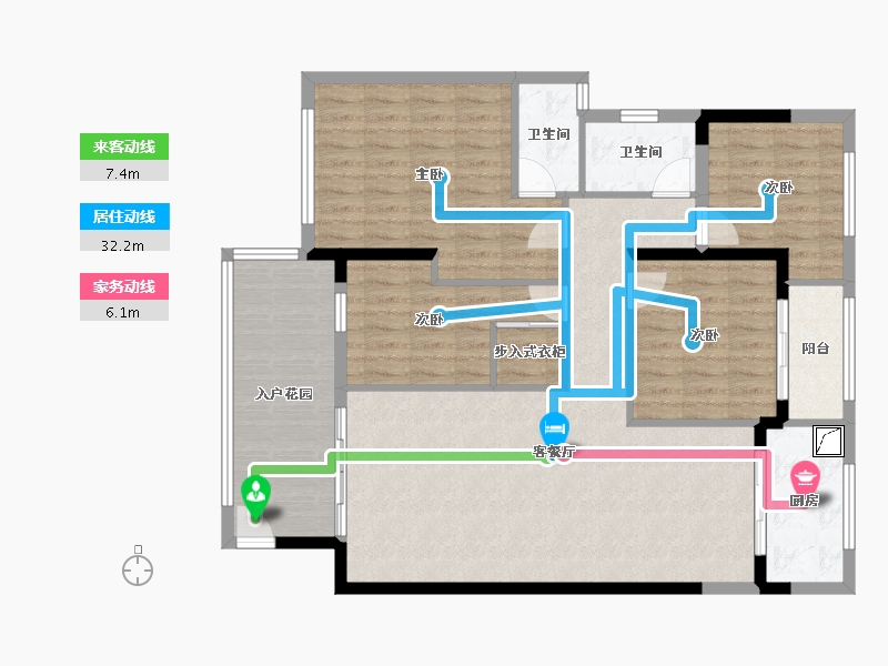 广东省-汕头市-龙光锦绣阳光御府-115.00-户型库-动静线