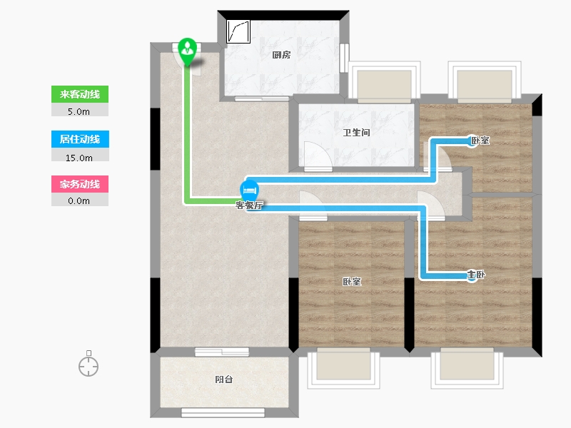 上海-上海市-俊灿星城-70.00-户型库-动静线