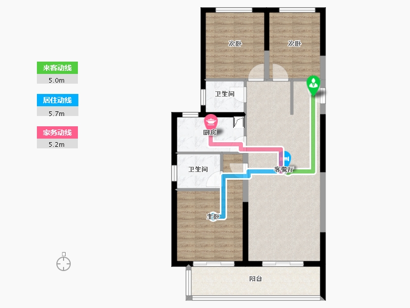 河南省-新乡市-蓝光风湖长岛国际社区-86.69-户型库-动静线