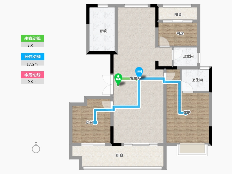 河南省-三门峡市-长安九号院-110.00-户型库-动静线