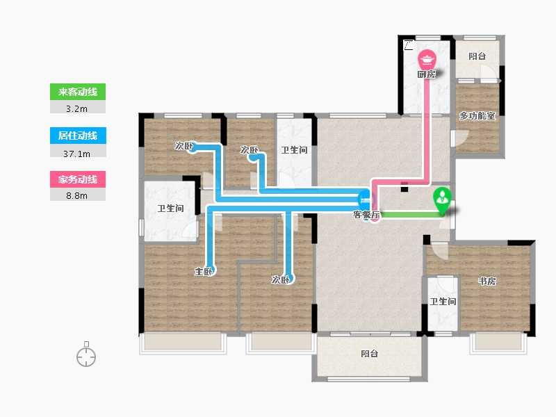 浙江省-湖州市-西江月-200.00-户型库-动静线