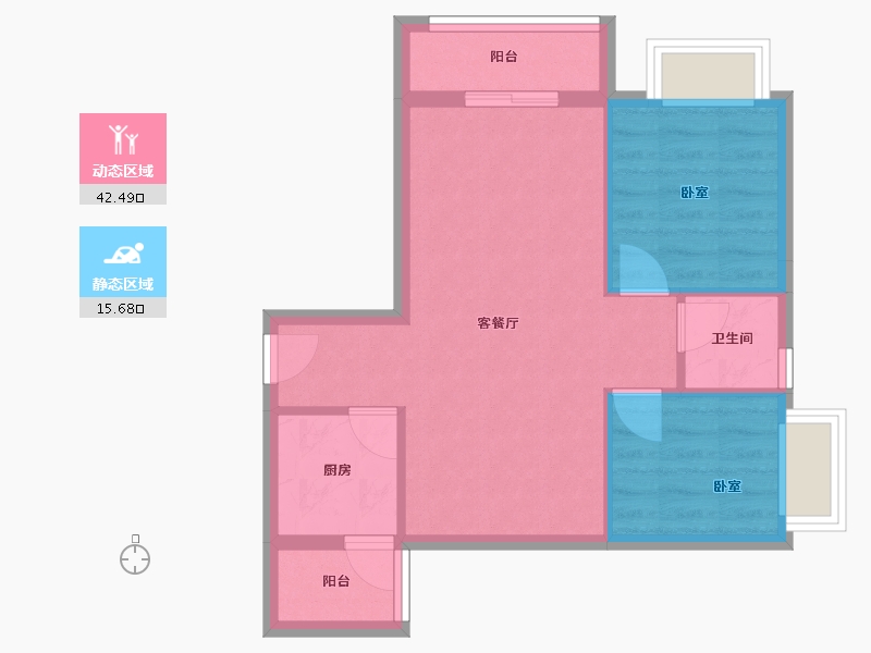 广东省-广州市-榕悦花园-51.00-户型库-动静分区