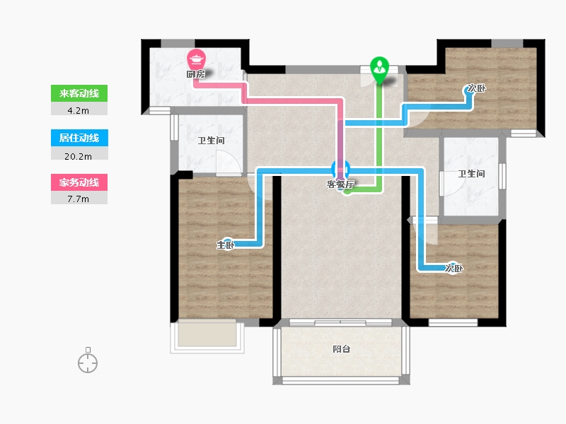 湖南省-岳阳市-富兴御城-95.00-户型库-动静线