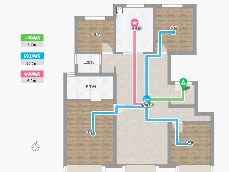 北京-北京市-新城熙红印-110.00-户型库-动静线