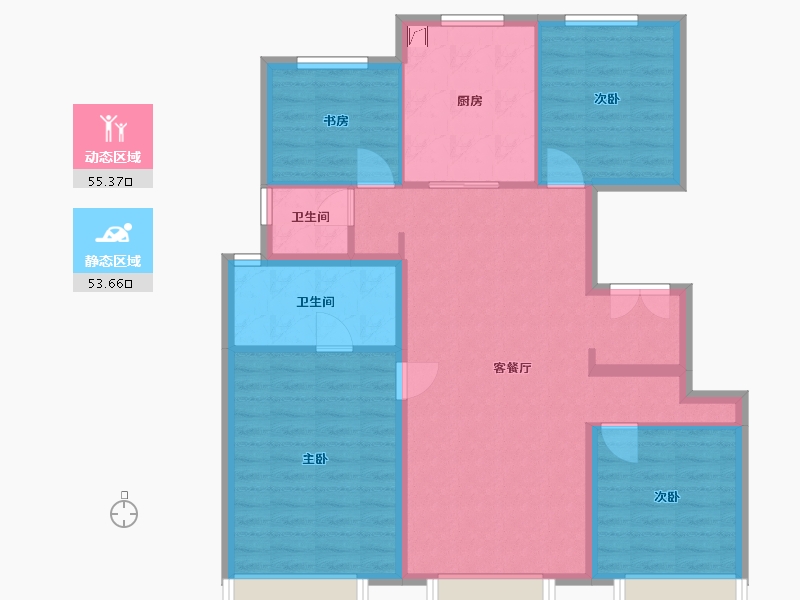 北京-北京市-新城熙红印-110.00-户型库-动静分区