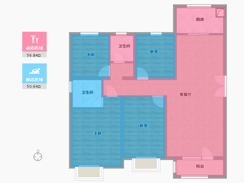 河北省-保定市-首衡熙悦府-100.00-户型库-动静分区