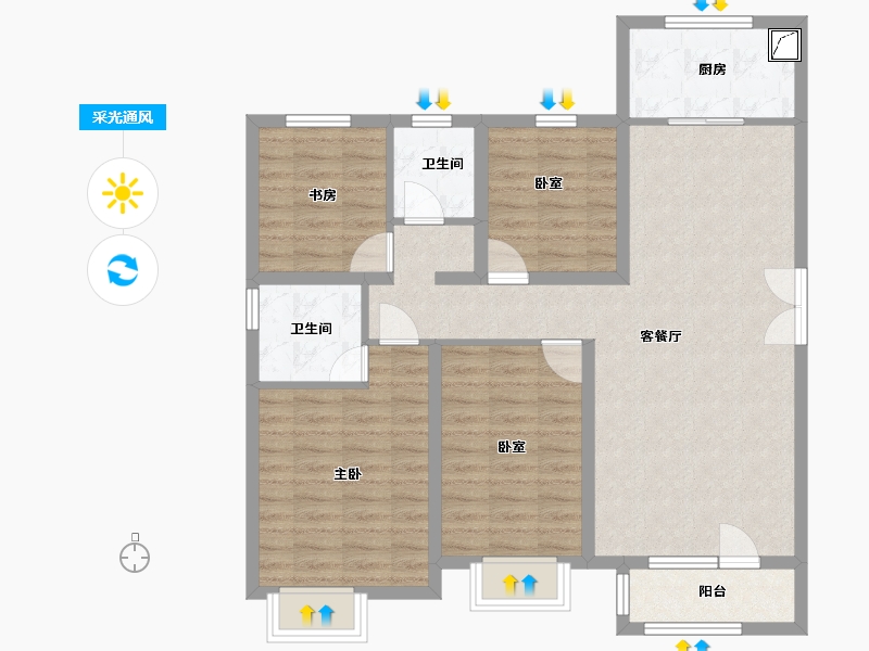 河北省-保定市-首衡熙悦府-100.00-户型库-采光通风