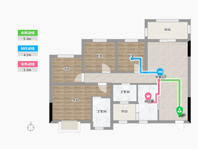 四川省-成都市-正坤悦澜庭-81.92-户型库-动静线