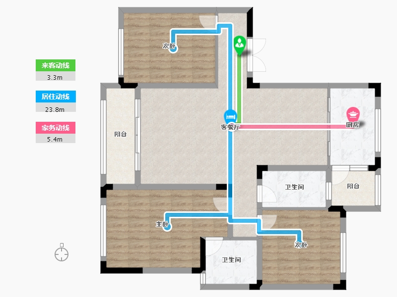 贵州省-毕节市-凤凰星语-109.00-户型库-动静线