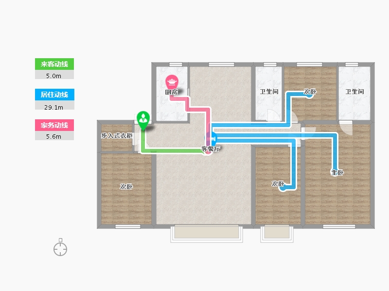 黑龙江省-佳木斯市-伟业悦府-160.00-户型库-动静线