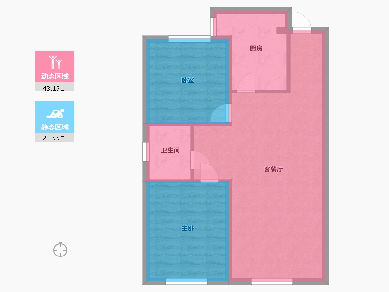 辽宁省-抚顺市-沈抚中南·煕悦-58.00-户型库-动静分区