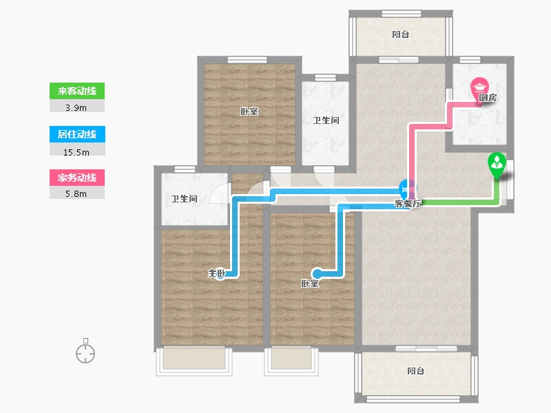 陕西省-渭南市-国贸公园盛世-112.00-户型库-动静线