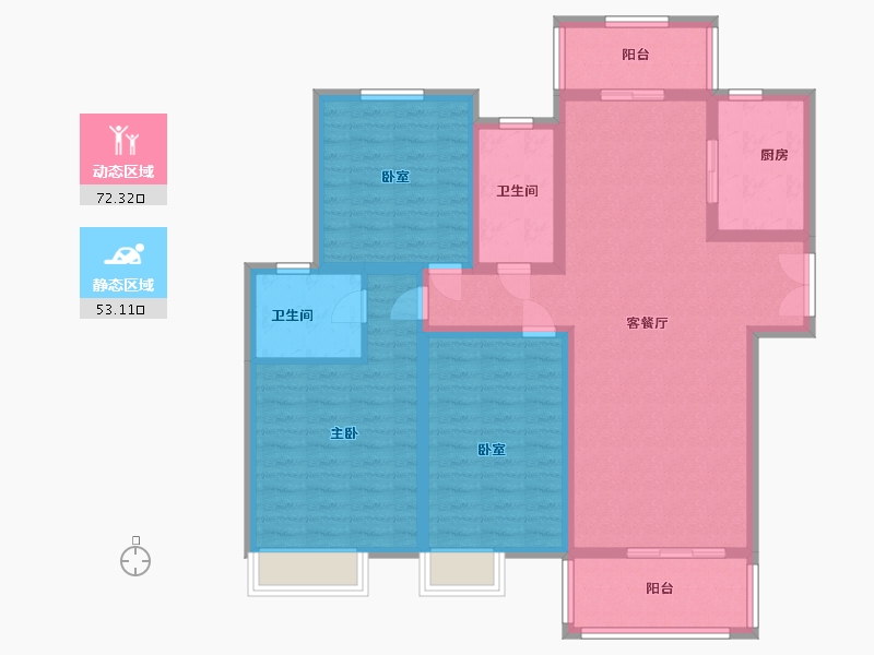 陕西省-渭南市-国贸公园盛世-112.00-户型库-动静分区