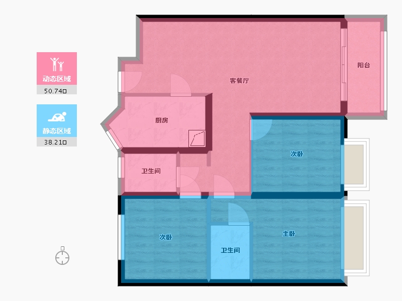 河南省-新乡市-国悦城悦府1号-91.00-户型库-动静分区