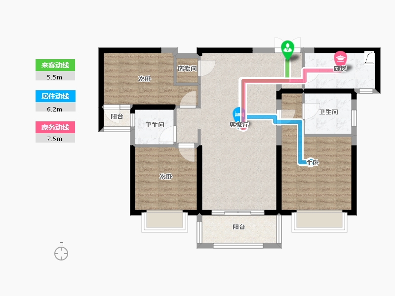 上海-上海市-西康路989-90.00-户型库-动静线