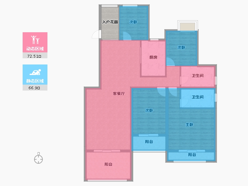 江西省-宜春市-恒大御景-153.00-户型库-动静分区