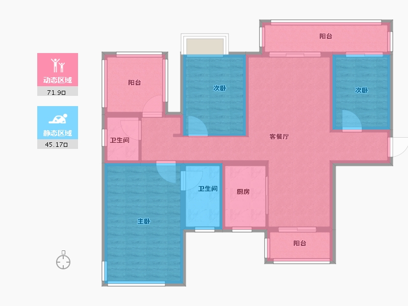 广西壮族自治区-南宁市-融创澜月府-103.83-户型库-动静分区