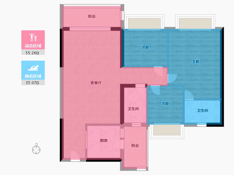 广东省-肇庆市-金沙1号-81.26-户型库-动静分区