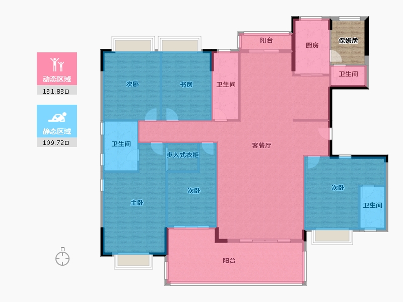 湖南省-永州市-祁阳湘江壹号-260.00-户型库-动静分区