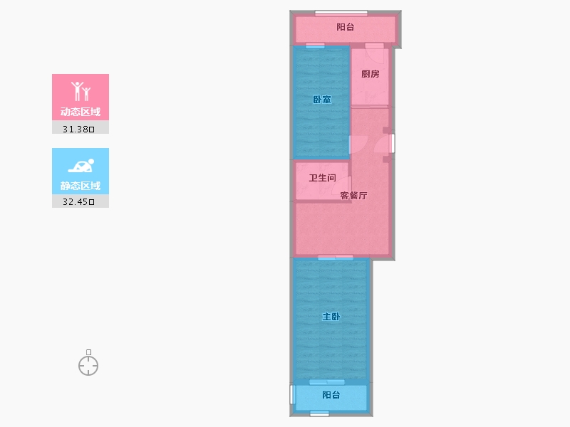 北京-北京市-木樨地地-54.60-户型库-动静分区