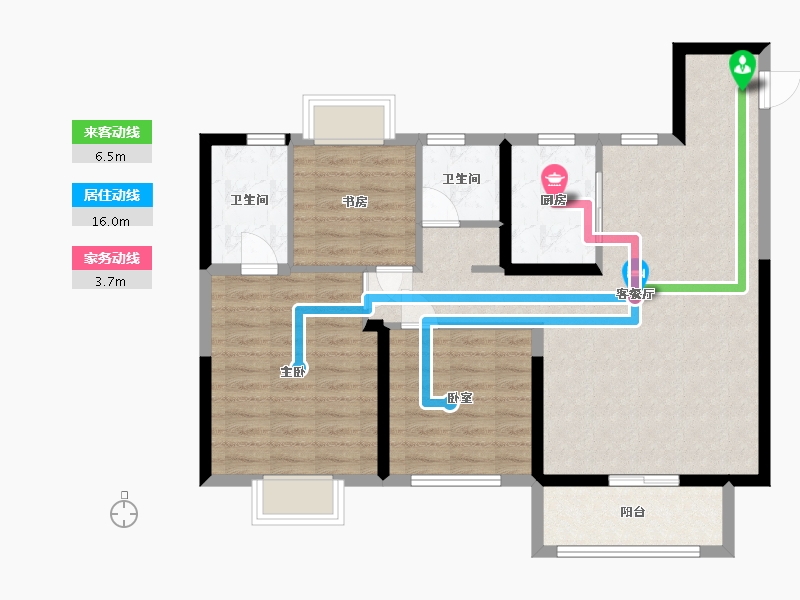 安徽省-芜湖市-雅旭新乐府-88.18-户型库-动静线