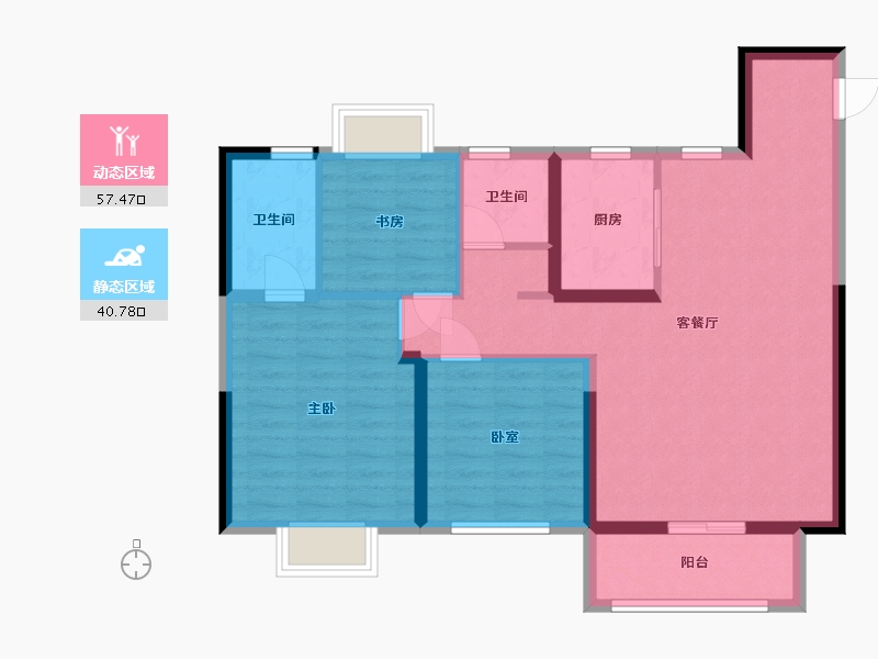 安徽省-芜湖市-雅旭新乐府-88.18-户型库-动静分区