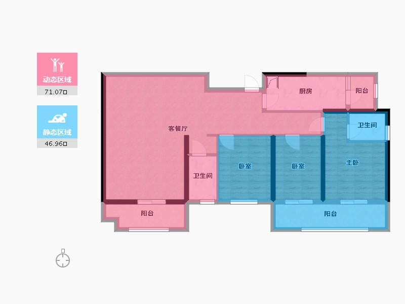 广西壮族自治区-南宁市-七星路130院-110.00-户型库-动静分区